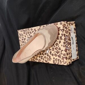 Taupe Seude and Mesh  Obsess by FS/NY Ballet Wedge Shoe